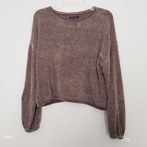 American Eagle Cropped Distressed Sweater Size S